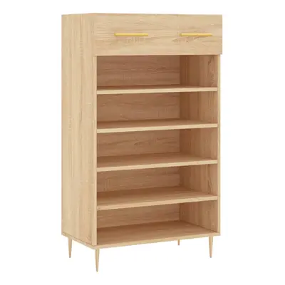 (sonoma oak) vidaXL Shoe Cabinet Shoe Cupboard Shoe Rack Shoe Shelf White Engineered Wood