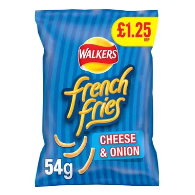 Walkers French Fries Cheese & Onion Snacks Crisps 54g (Pack of 15)