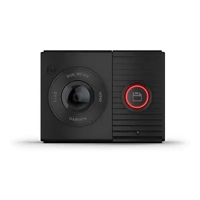 Garmin Dash Cam Tandem Compact Dual-lens Dash Camera with Two 180-degree Lenses that Record in T