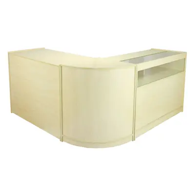 Retail Display Shop Counters Set & Glass Showcase Cabinet Units, Maple