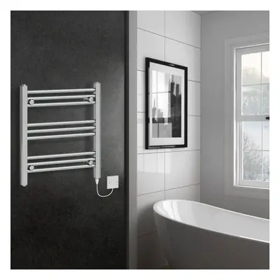 (600x540mm - 100W) WarmeHaus Electric Straight Heated Towel Rail