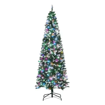 HOMCOM 7FT Prelit Artificial Xmas Tree Holiday DÃ©cor w/ Colourful LED Light