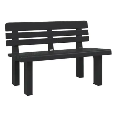 vidaXL Garden Bench Outdoor Bench Seat Park Bench Anthracite Polypropylene