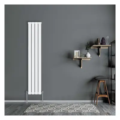 (Vertical 1800x272mm - Single) NRG Flat Panel Designer Bathroom Central Heating Radiator Gloss W