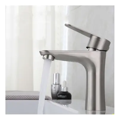 Stainless Steel Bathroom Basin Faucet Single Handle Hole Lead Free Hot And Cold Water Mixer Taps