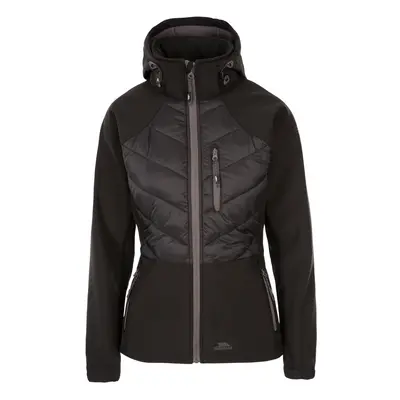 (12, Black) Trespass Womens Softshell Jacket Hood Elvira