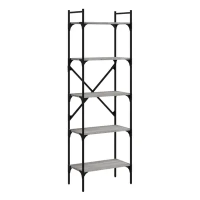 (grey sonoma, x 31.5 x cm) vidaXL Bookcase 5-Tier Book Shelf Storage Shelf Organiser Engineered 