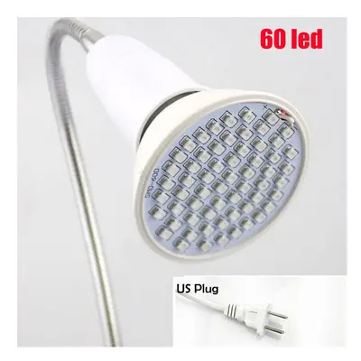 (60LED US Plug) 126 LED Plant Grow Light Bulb Desk Chip Flexible Growth Lamp for Greenhouse Flow