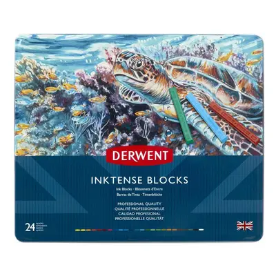 Derwent Inktense Permanent Watercolour Blocks, Set of 24, Professional Quality, 2300443, Multico