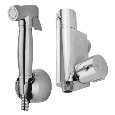 Nes Home Douche With 1.2m Stainless Steel Hose & Mini Thermostatic Valve Chrome