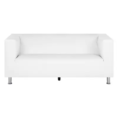 3 Seater Faux Leather Sofa White FLORO