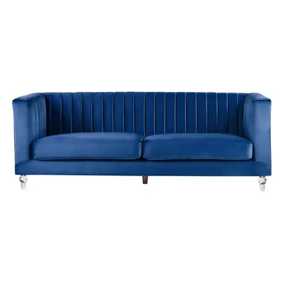 Fabric Sofa Navy Blue ARVIKA