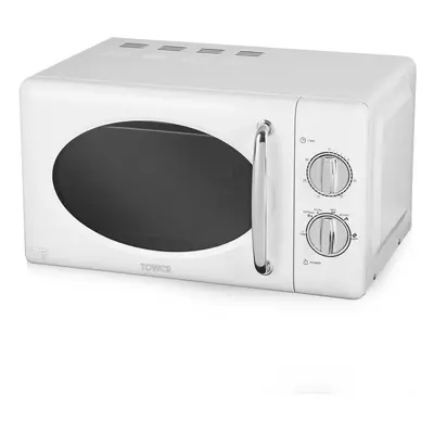 Tower T24017 800w Microwave with Stainless Steel Interior - White