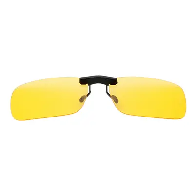 (Yellow) Sunglasses Polarized Clip On Driving Day Vision UV400 Lens Night Vision