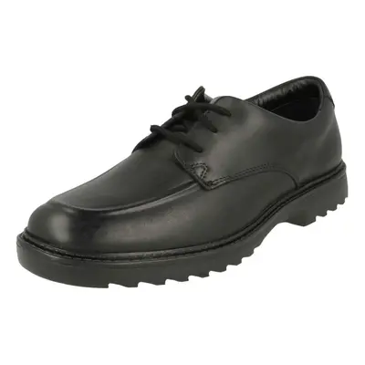 (UK 3.5 Child, Black) Boys Clarks Lace Up Formal Shoes Asher Grove - F Fit