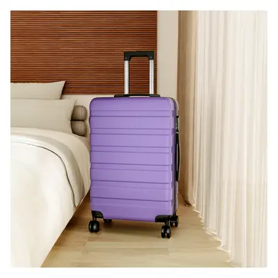 (Purple) Hardshell Rolling Luggage Trolley Travel Case, 28"