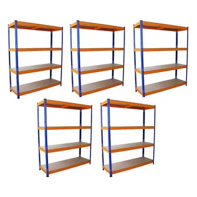 5 Garage Warehouse S-Rax Steel Tier 150cm Racking Shelving Storage Units