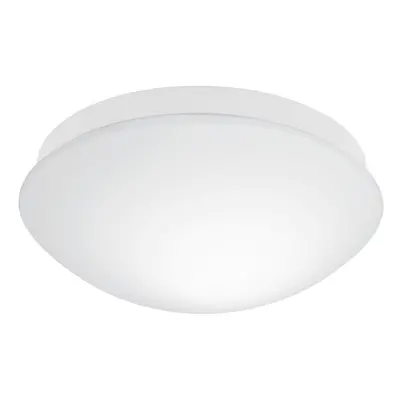 Flush Ceiling Light IP44 Bathroom Colour White Shade White Glass Bulb E27 1x20W