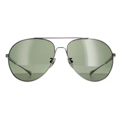 Chopard Sunglasses SCHD57M 568P Titanium Gunmetal Grey Green Polarized