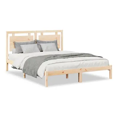 (natural, x cm) vidaXL Bed Frame Wooden Platform Bed Bedstead Bedroom Bed Base Solid Wood