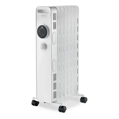 Igenix IG2615 Oil Filled Radiator, 1.5kW/1500W, Overheat Protection, White