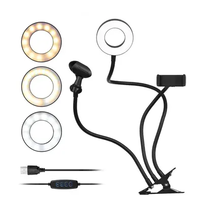 Clip-On Mini USB Ring Light Fill-in Lamp Lighting Modes