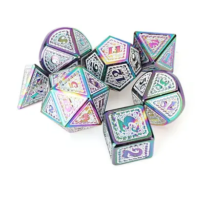 () Beutiful Color Metal Polyhedral Dice Multi-side Set For DND RPG MTG Role Playing Board Game W