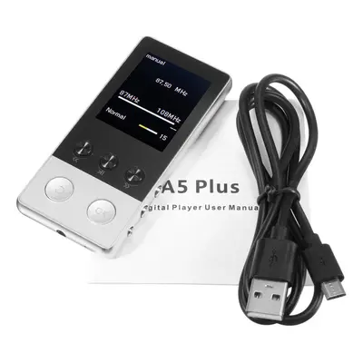 (Silver) 1.8 Inch 8GB Hours Portable MP3 Lossless Music Player FM/TF Pedometer Function