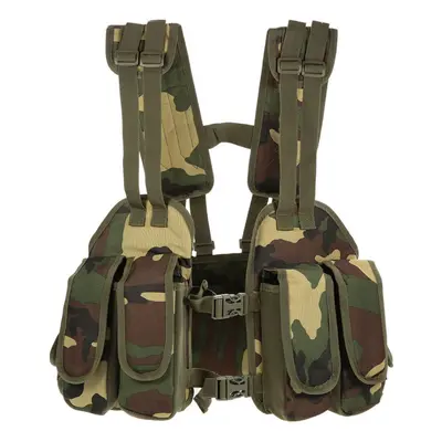 (Camouflage) Outdoor Tactical Chest Rig Adjustable Padded Modular Military Vest Mag Pouch Magazi