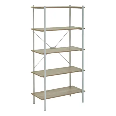 Premier Housewares Bradbury Five Tier Natural Oak Shelf Unit