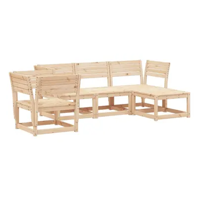 (natural pine) vidaXL Garden Lounge Set Piece Outdoor Lounge Set Sofa Set Solid Wood Pine