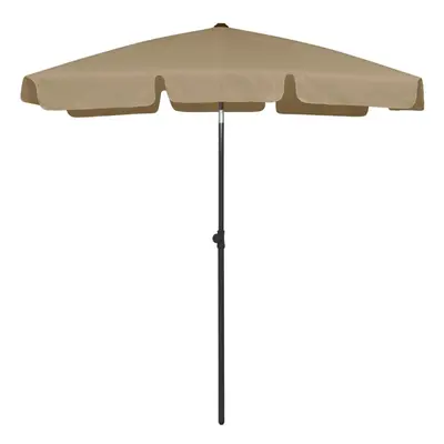 vidaXL Beach Umbrella Taupe Sunshade Sunshelter Patio Outdoor Tiki Parasol