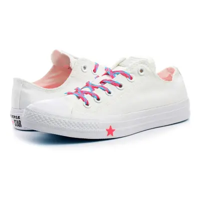 (UK 8-EU 41.5-US 10) Converse CTAS OX 564117C White/Racer Pink Women's UK