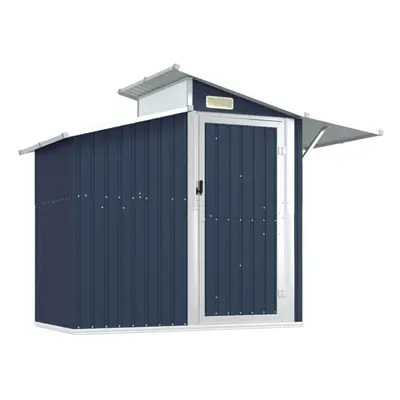 (anthracite) vidaXL Garden Shed 270x130x208.5 cm Galvanised Steel Bin Shed Multi Colours