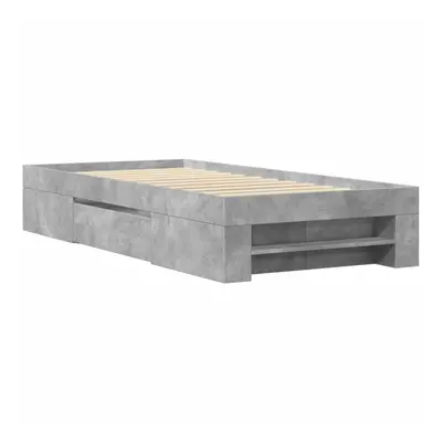 vidaXL Bed Frame Home Bed Base Concrete Grey 90x190 cm Single Engineered Wood