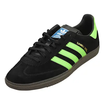 (8.5) adidas Samba Deco Spzl Unisex Fashion Trainers in Black Lime