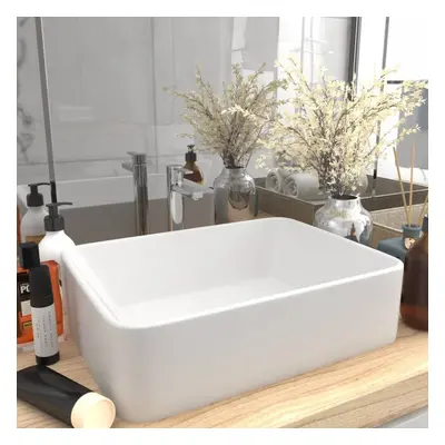 vidaXL Luxury Wash Basin Matt White 41x30x12 cm Ceramic