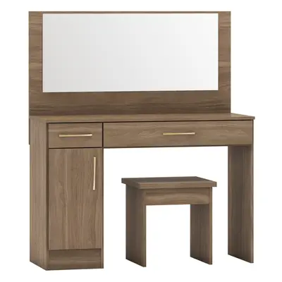 Nevada Vanity/Dressing Table Set Rustic Oak Effect