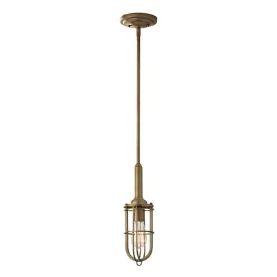 1 Bulb Ceiling Pendant Light Fitting Dark Antique Brass LED E27 60W Bulb