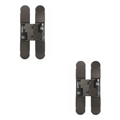 2x x 32mm Concealed Heavy Duty Hinge Fits Unrebated Doors Bronze Plated