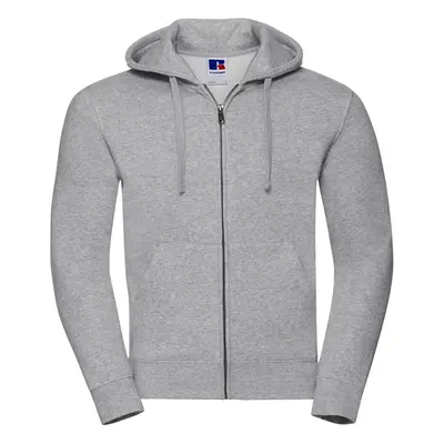 (XXL, Light Oxford) Russell Mens Authentic Full Zip Hoodie