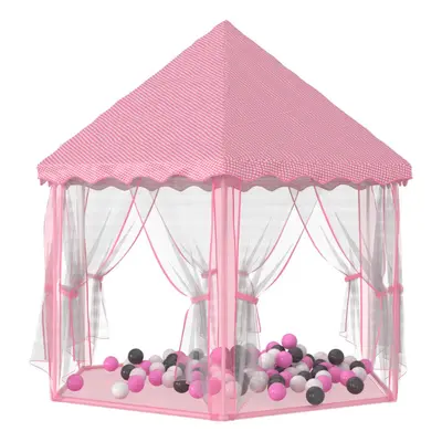 vidaXL Princess Play Tent with Balls Pink Children Play House Game Tent