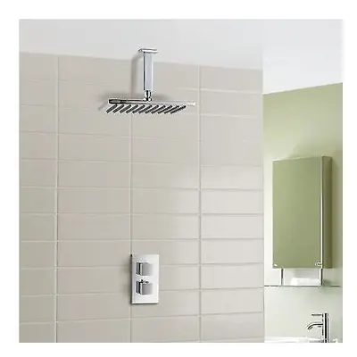 LOTUS BATHROOM CONCEALED THERMOSTATIC SHOWER MIXER ABS SQUARE CHROME HEAD