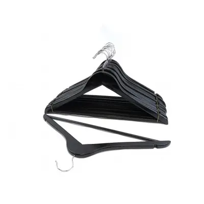 Set of Black Wood Suit Hangers