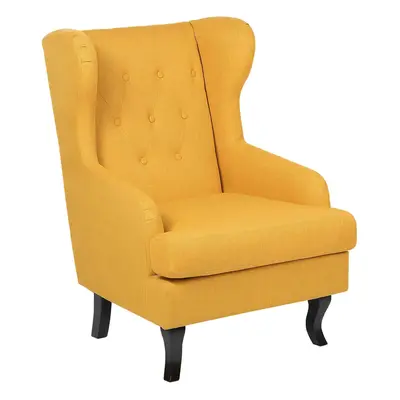 Wingback Chair ALTA Fabric Yellow