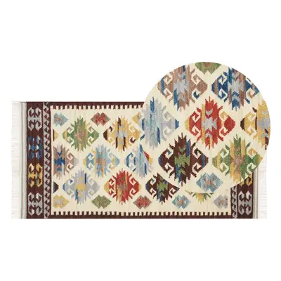 Wool Kilim Area Rug x cm Multicolour AKNALICH