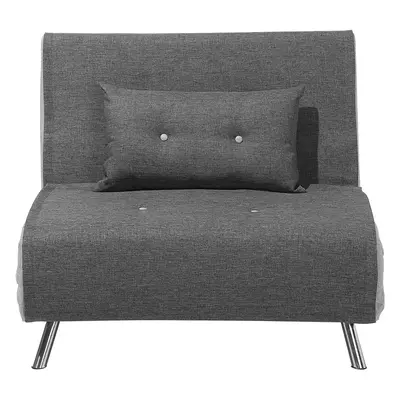 Fabric Single Sofa Bed Grey FARRIS