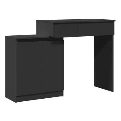 (black) vidaXL Dressing Table with LED Bedroom Cosmetic Table Vanity Desk Makeup Table