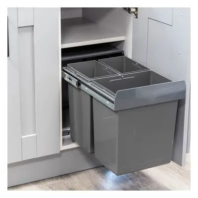 40 Litre Pull Out Under Counter Kitchen Waste Recycling Bin for 400mm