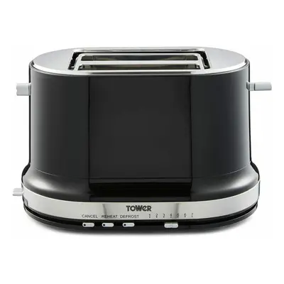 Tower Stylish Kitchen BELLE Slice Toaster in BLACK